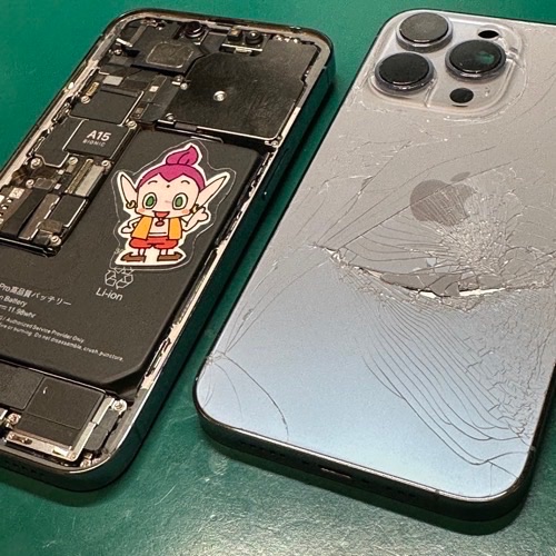 パーツ移植完了後のiPhone13Pro