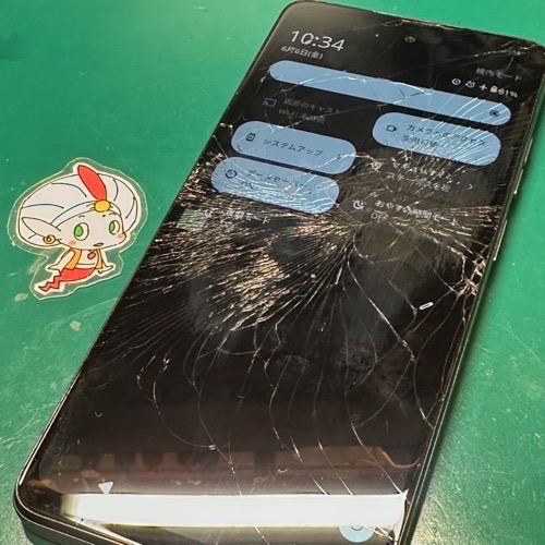 画面が破損してしまったMotorola moto g24