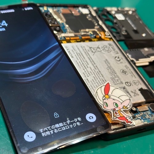 新しいXperia 10 IVディスプレイの仮組み動作確認