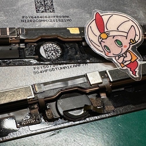 指紋認証機能を持つホームボタンの移植作業