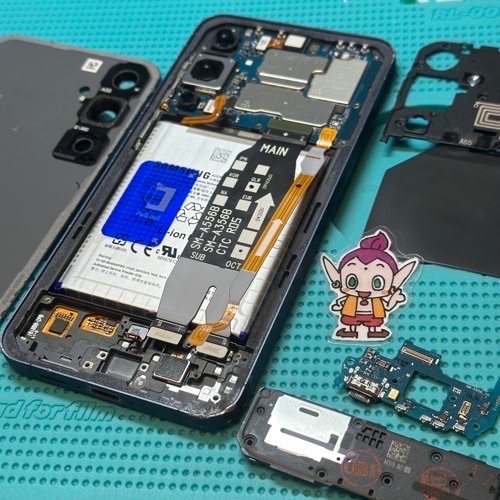 分解して水没状況の確認