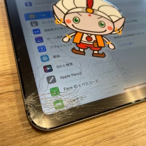 画面が破損しているiPad Pro11