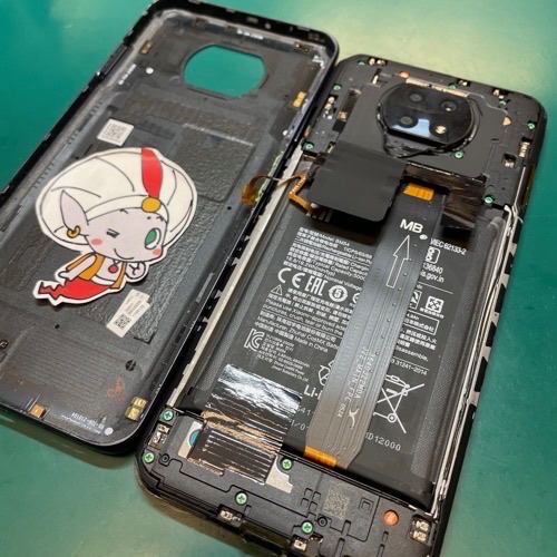 立川市からお越しのお客様　REDMI note9Tバッテリー交換