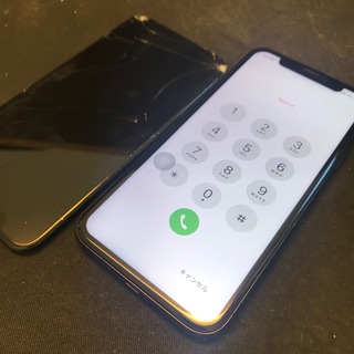 東村山市からのお客様　iPhoneX（アイフォンX）ガラス割れ修理