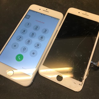 府中市からのお客様　iPhone8Plus（アイフォン8Plus）画面割れタッチ不良による画面交換修理