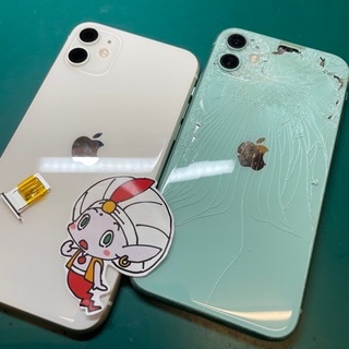 山梨県からお越しのお客様 iPhone11背面交換