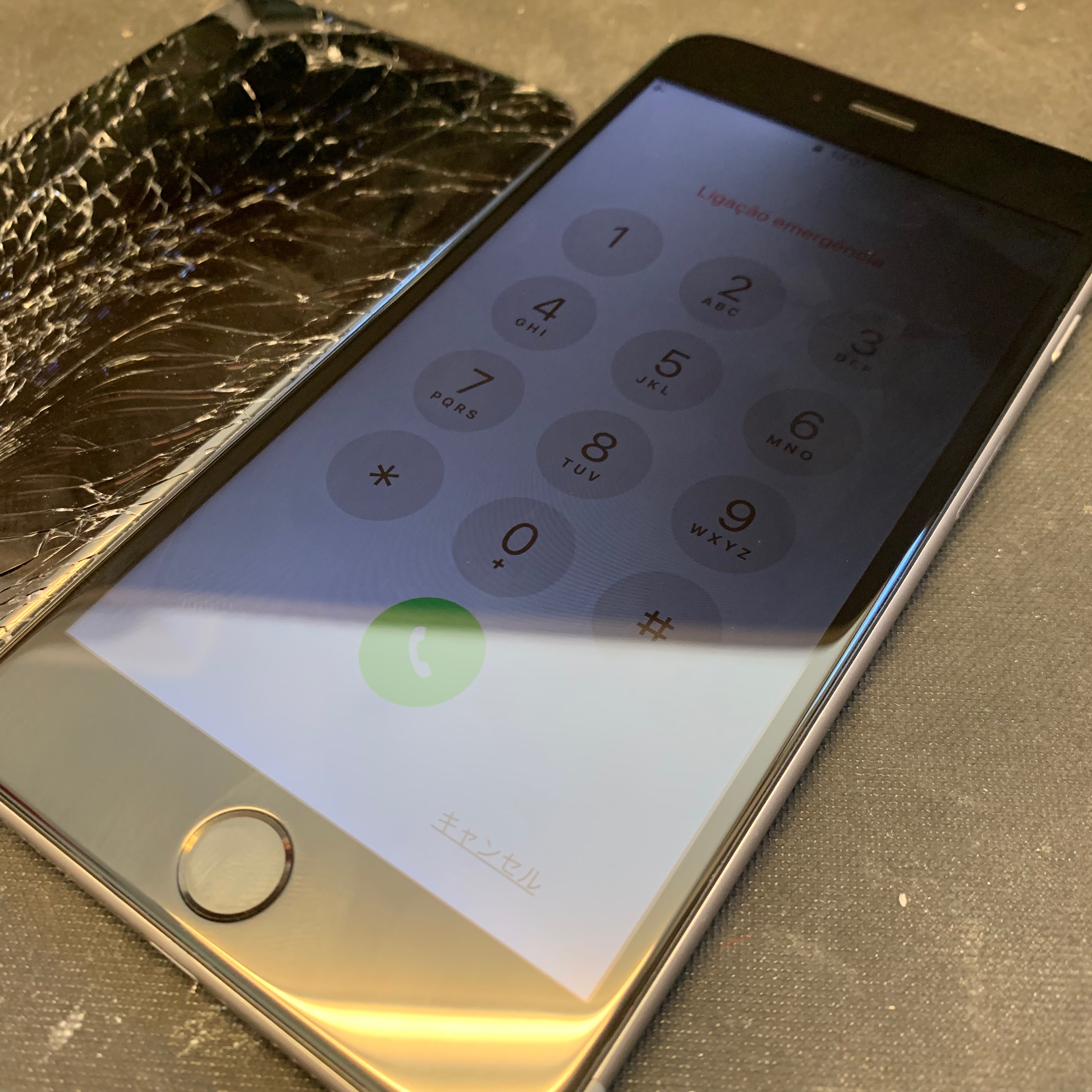 バックライトチップが破損しているiPhone6Plus